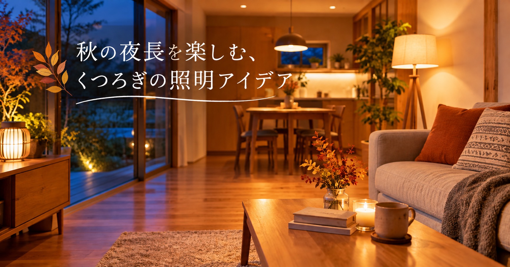秋の夜長を楽しむ、くつろぎの照明アイデア